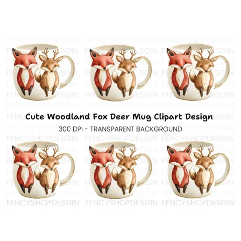 Cute Woodland Animals Clipart Bundle