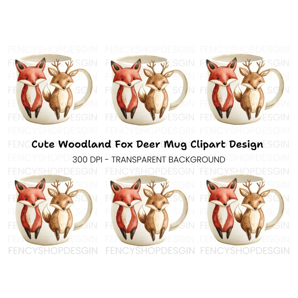 Cute Woodland Animals Clipart Bundle