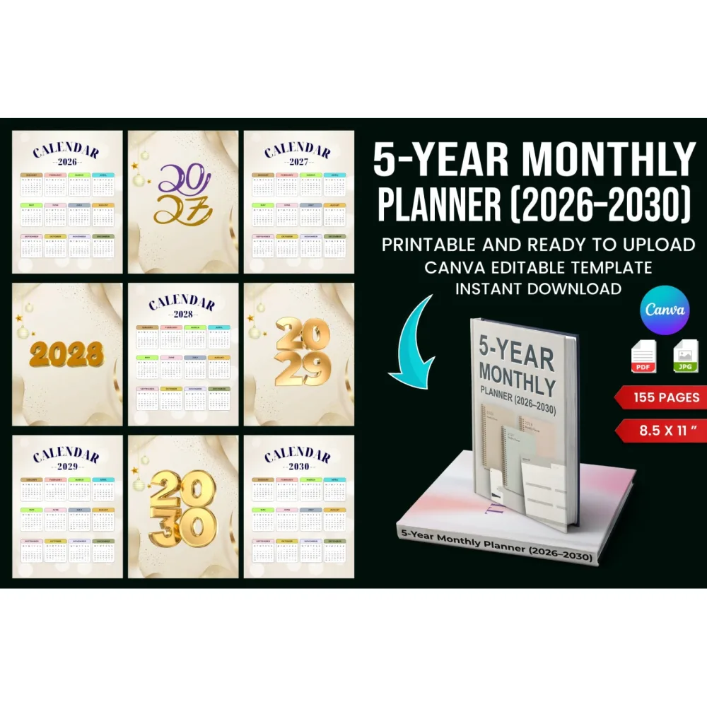 Yearly Monthly Planner