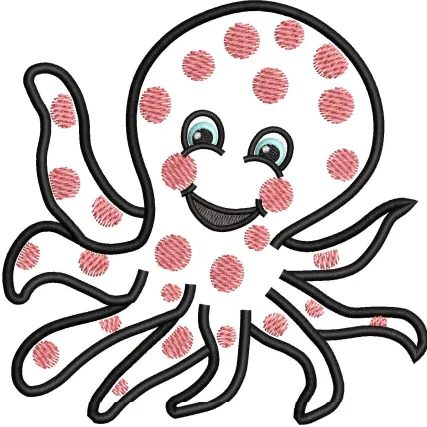 Octopus Embroidery Design