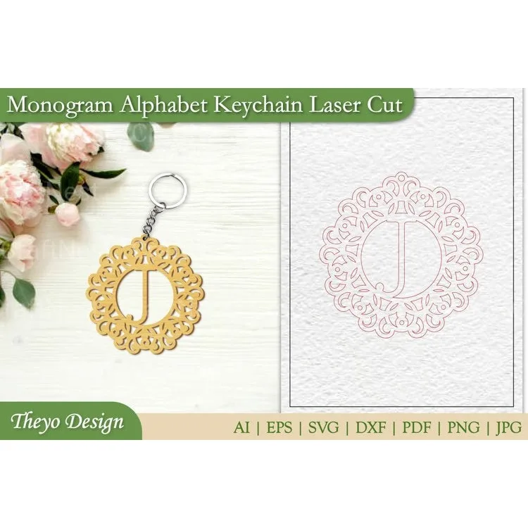 Alphabet Keychain SVG Bundle