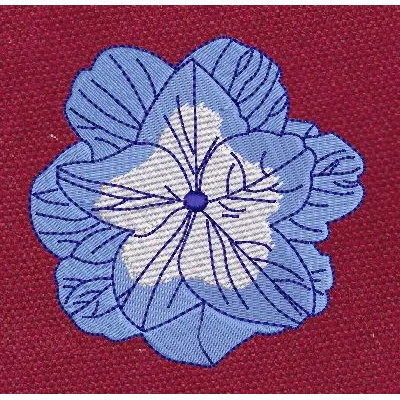 Cerulean Petal Weave Embroidery Design