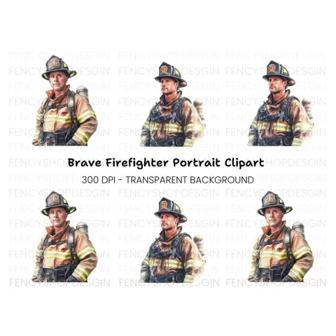 Diverse Firefighter Clipart Bundle