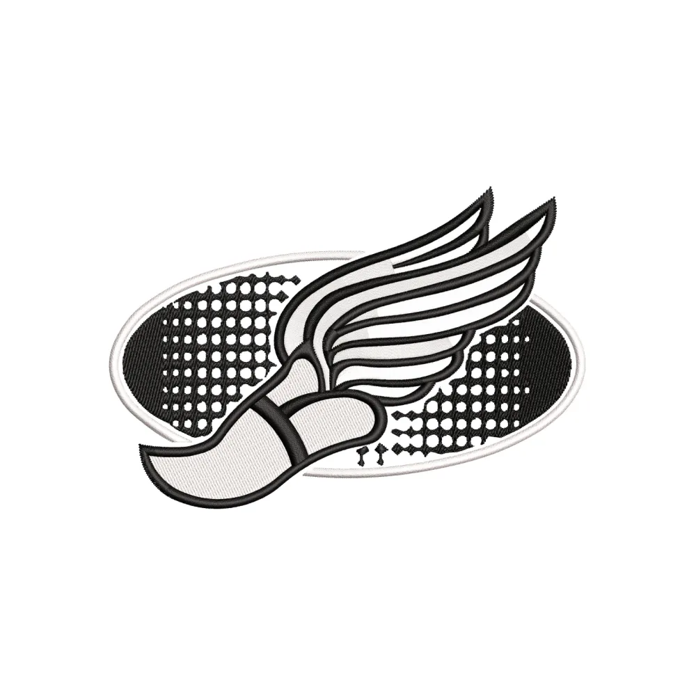 Feather Field Embroidery Design