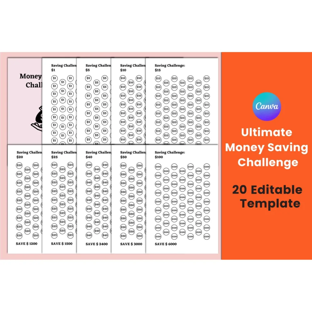 Money Savings Challenges Planner
