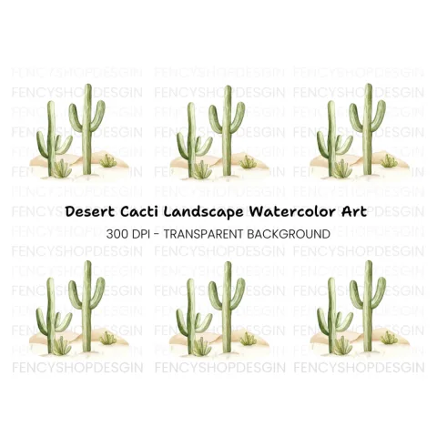 Desert Cactus Clipart Bundle