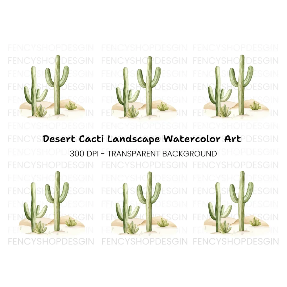 Desert Cactus Clipart Bundle