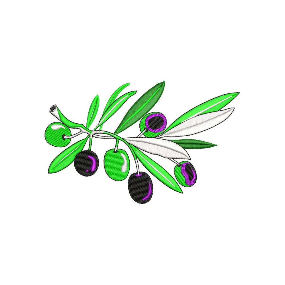 Black Berry Embroidery Design