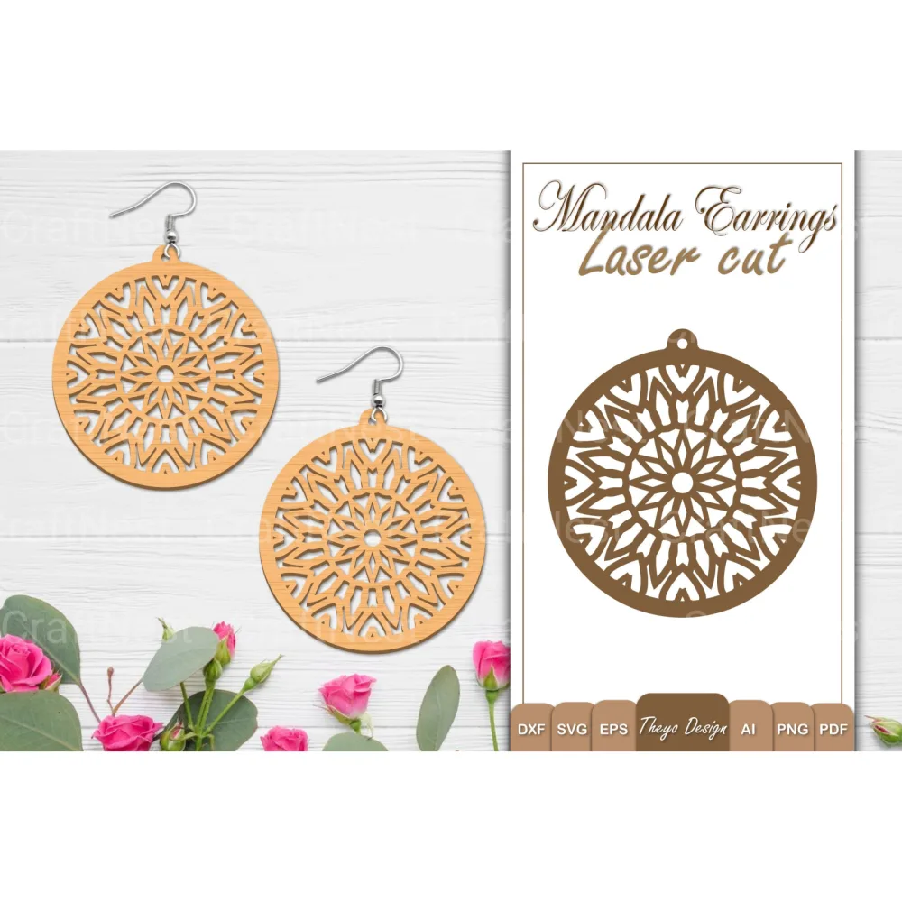 Earrings Mandala SVG Bundle