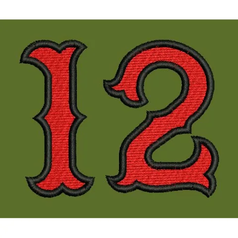 Number Twelve Embroidery Design