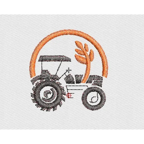 Tractor Embroidery Design