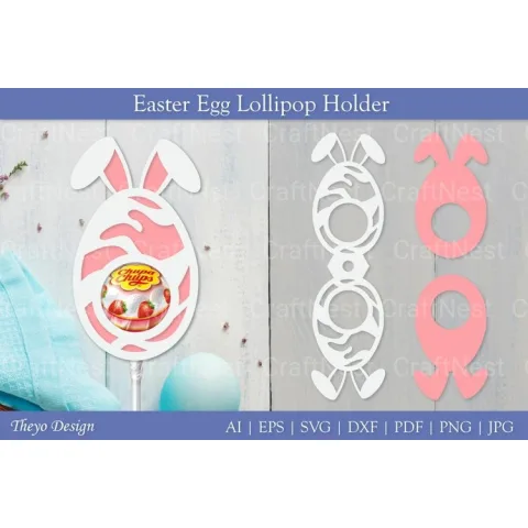 Easter Egg Lollipop Holder SVG Bundle