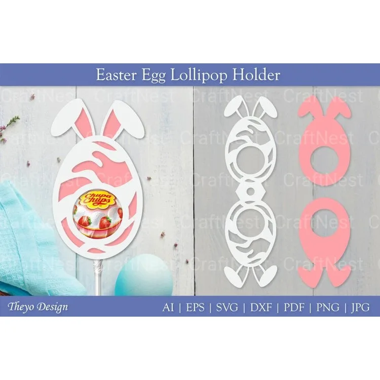 Easter Egg Lollipop Holder SVG Bundle