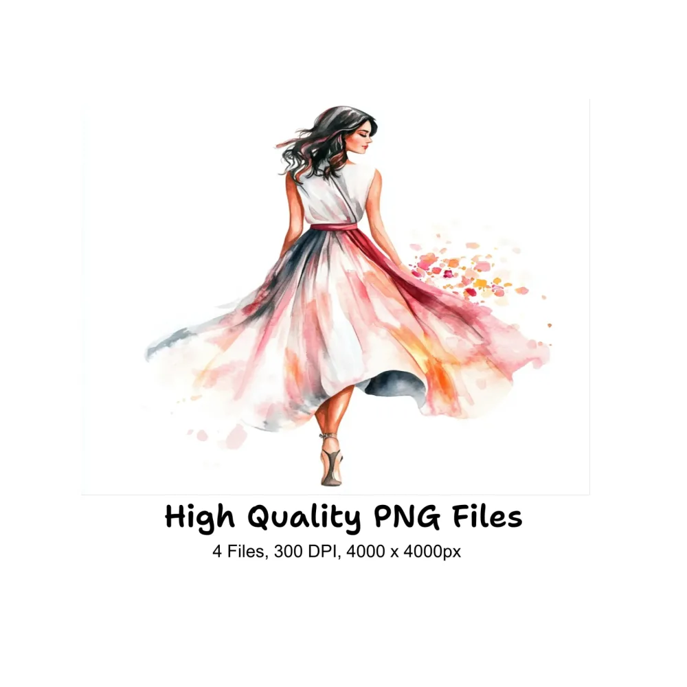Fashionable Dress Clipart Bundle