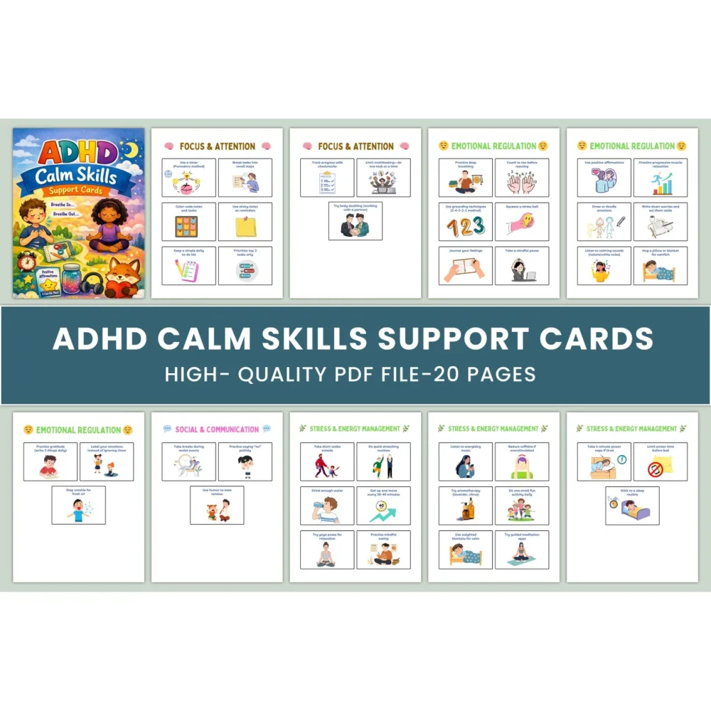 ADHD Calm Skills Support Cards