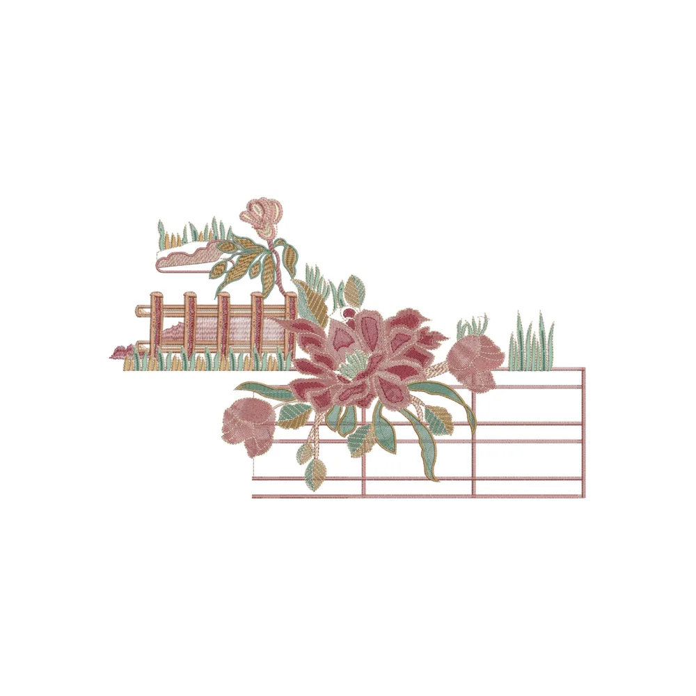 Garden of Flower Embroidery Design
