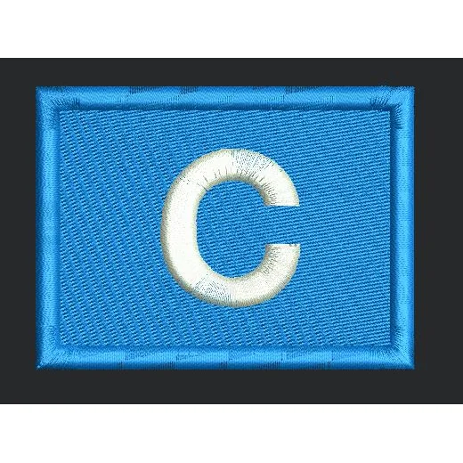 C Letter Patch Embroidery Design