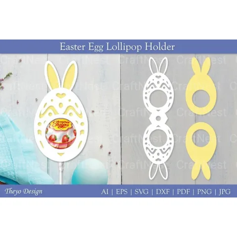 Easter Egg Lollipop Holder SVG Bundle