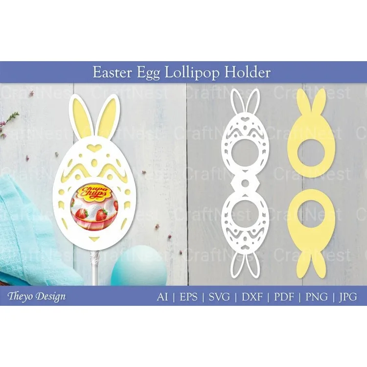 Easter Egg Lollipop Holder SVG Bundle