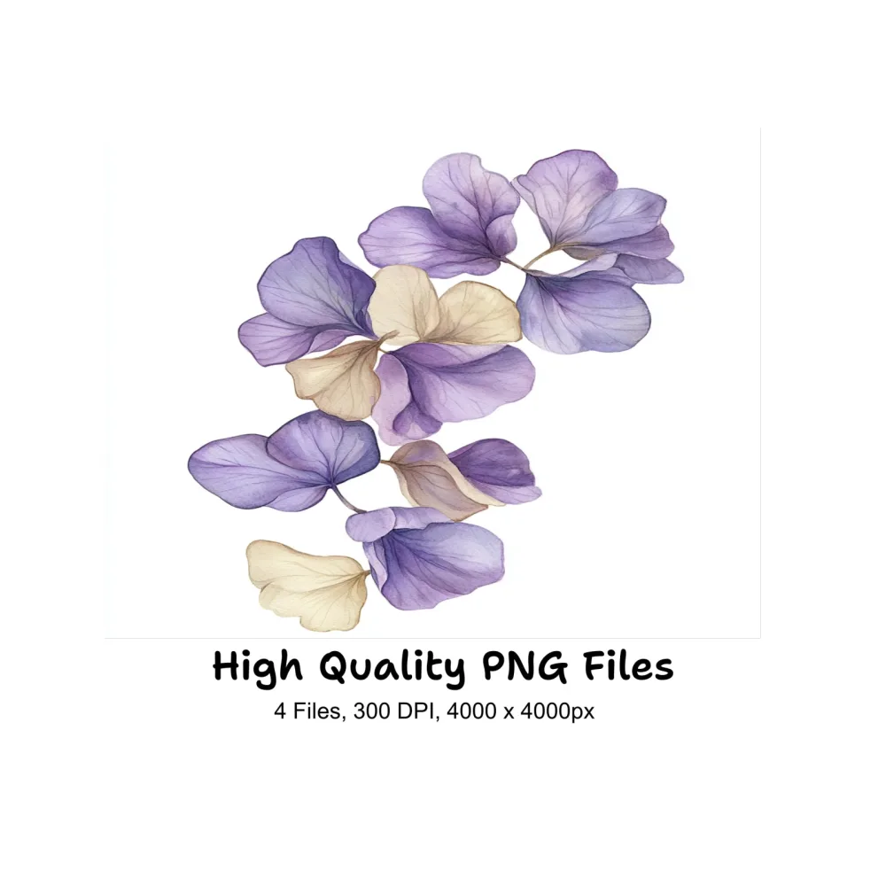 Purple Petals Clipart Bundle