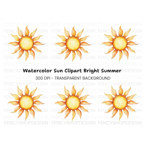 Vibrant Sun Clipart Bundle