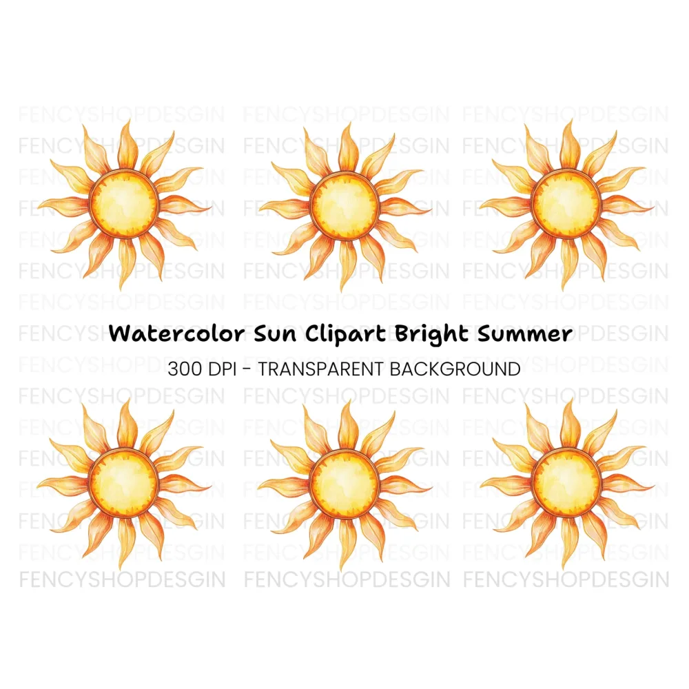 Vibrant Sun Clipart Bundle