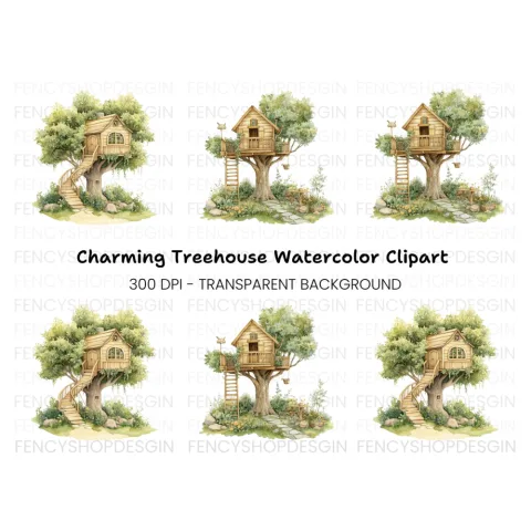 Treehouse Clipart Bundle