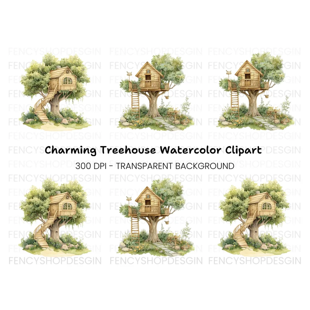 Treehouse Clipart Bundle