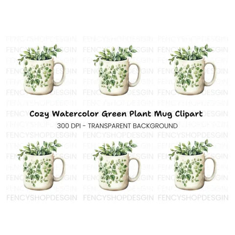 Green Vine Plant Clipart Bundle