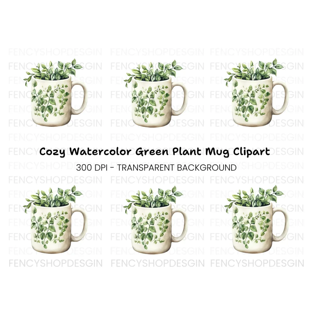 Green Vine Plant Clipart Bundle