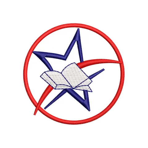 Star Book Embroidery Design