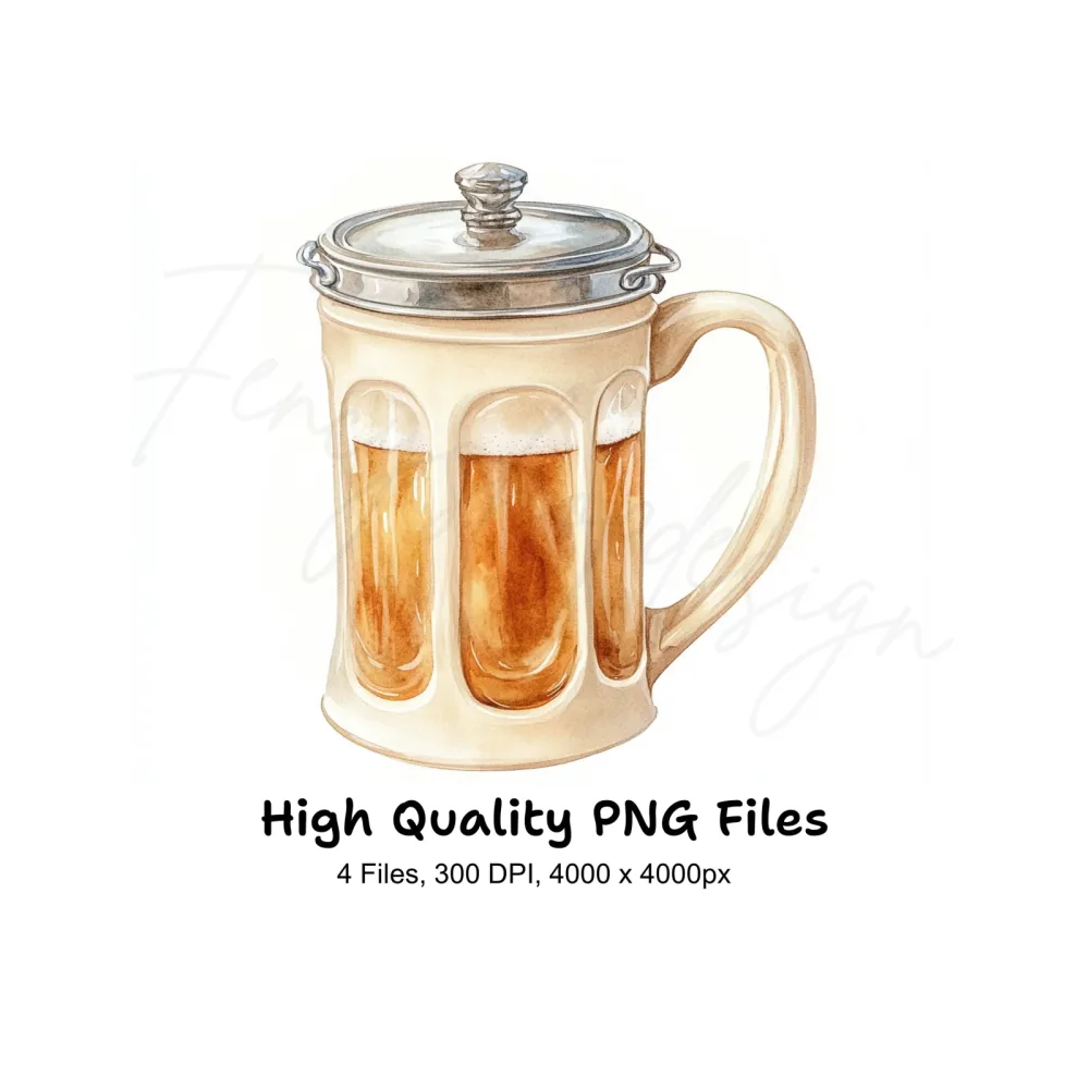 Oktoberfest Beer Stein Clipart Bundle