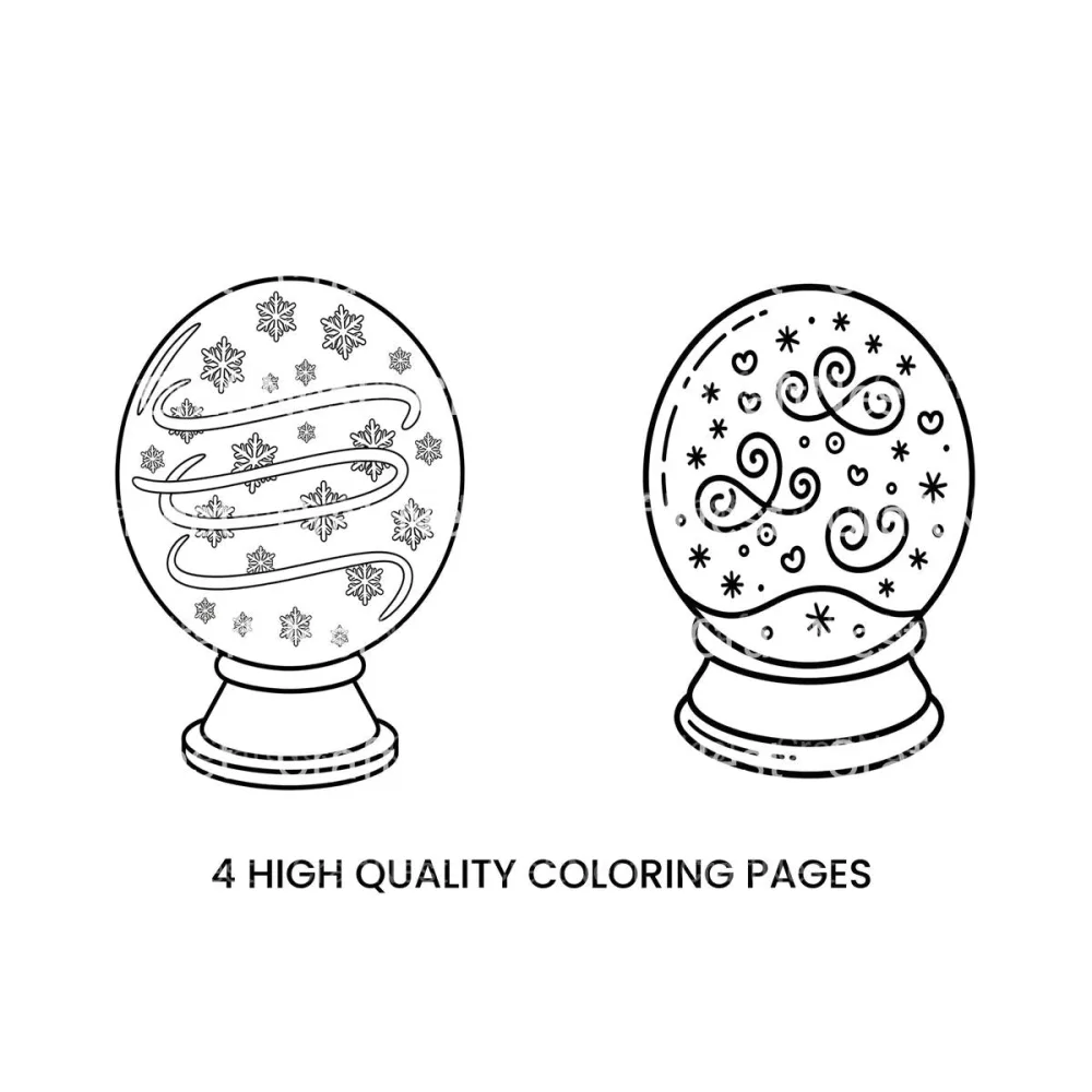 Winter Wonderland Snow Globe Coloring Books
