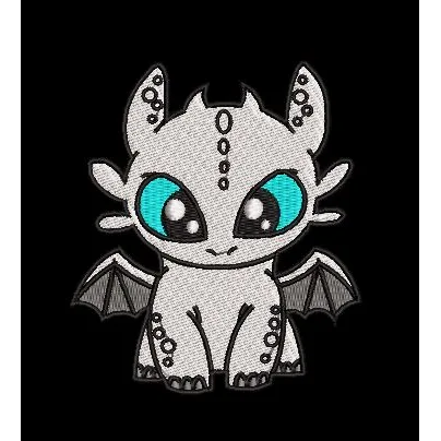 Light Dragon Cute Creature Embroidery Design