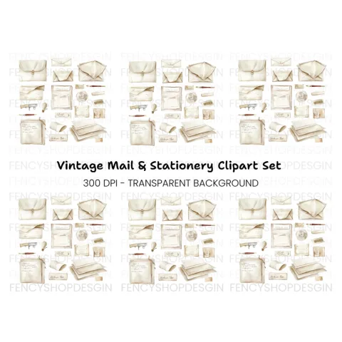 Vintage Correspondence Clipart Bundle