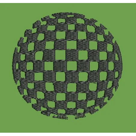 Checkered Sphere Embroidery Design