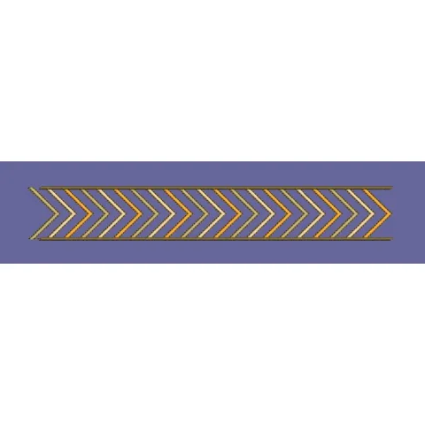 Geometric Chevron Stripe Border Embroidery Design