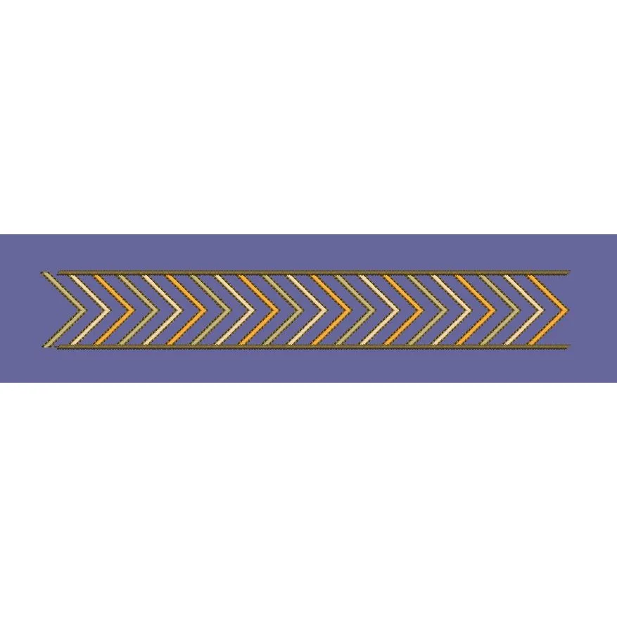 Geometric Chevron Stripe Border Embroidery Design
