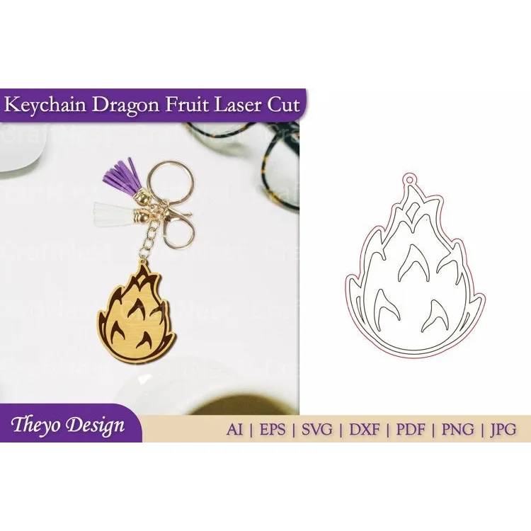 Fruit Keychain SVG Bundle