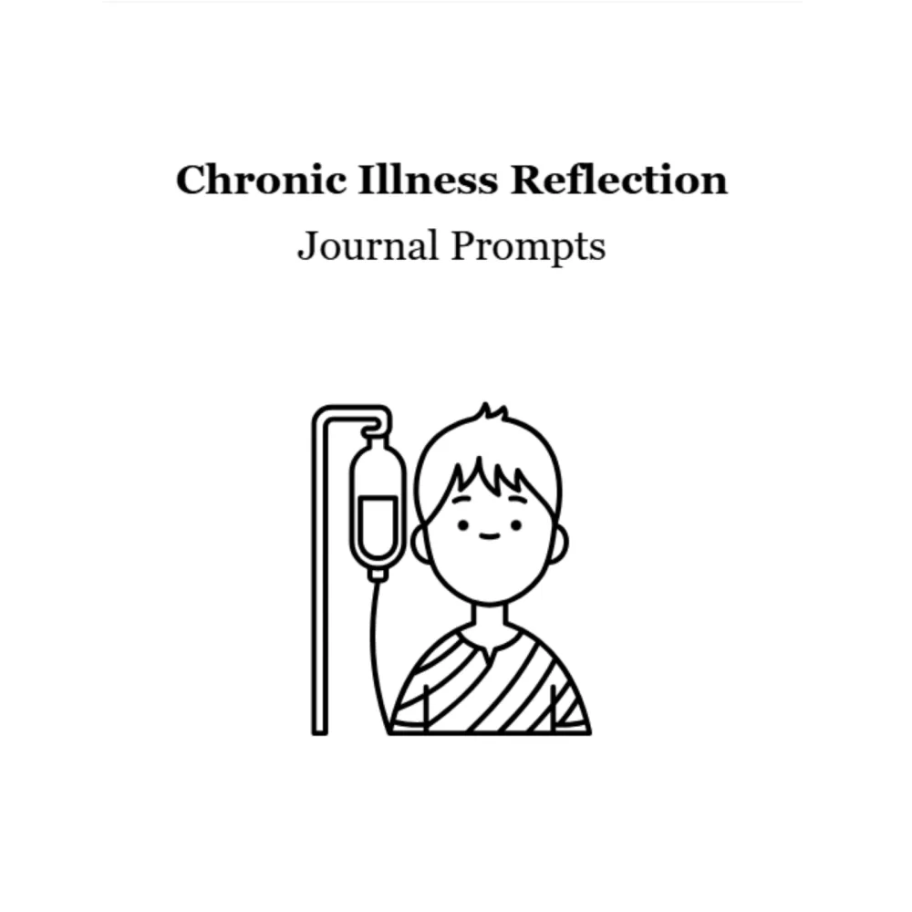Chronic Illness Reflection Journal Prompts Bundle