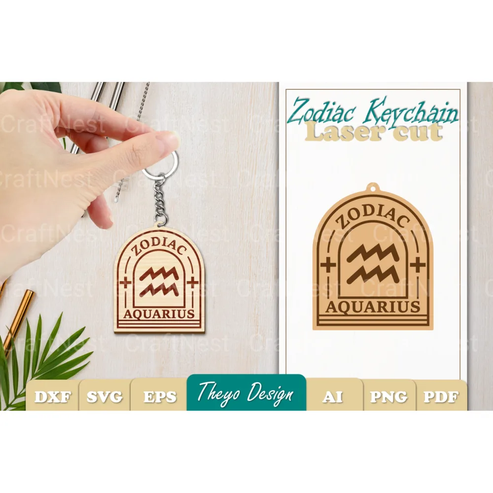 Zodiac Keychain SVG Bundle