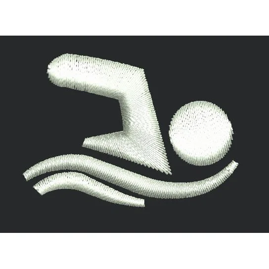 Swimming Person Embroidery Design