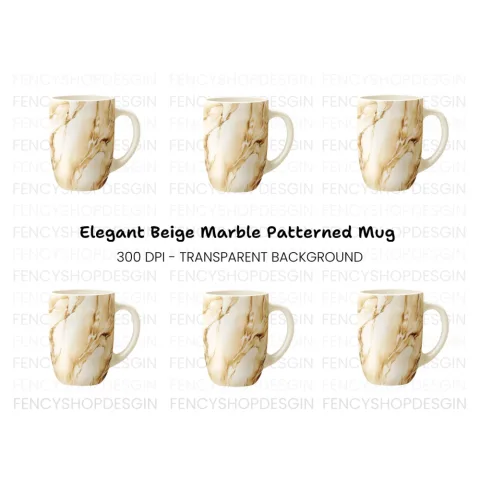 Coffee Brown Marble Clipart Bundle