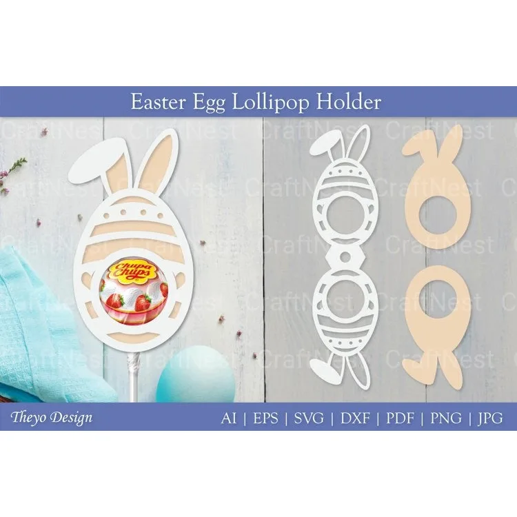 Easter Egg Lollipop Holder SVG Bundle
