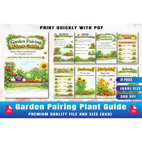 Garden Pairing Plant Guide Planner