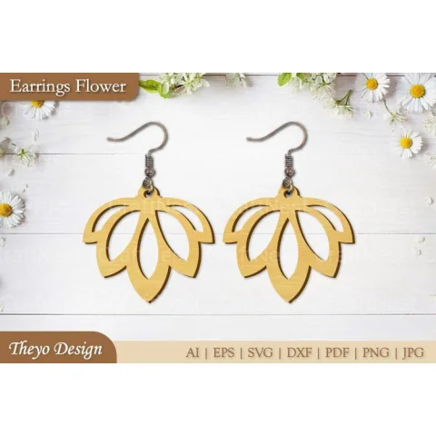 Flower Earrings SVG Bundle