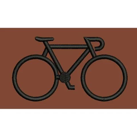 Black Bicycle Embroidery Design