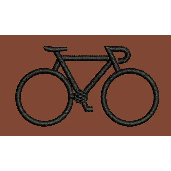 Black Bicycle Embroidery Design