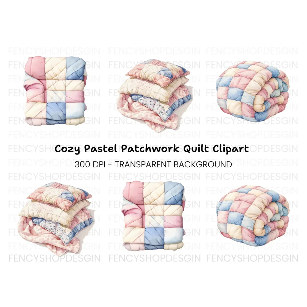 Patchwork Quilt Clipart Bundle