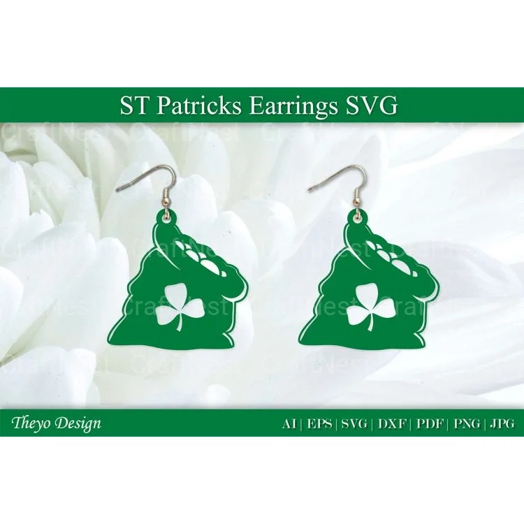 St Patrick's Day Earrings SVG Bundle